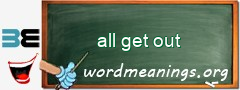 WordMeaning blackboard for all get out